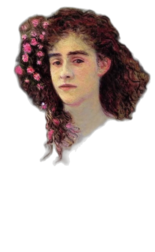 face, crown, flower, hair transparent PNG cut-out