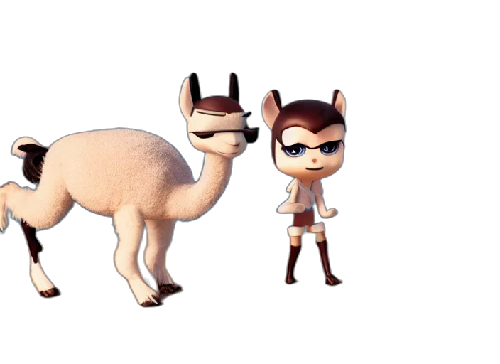 animal, concept art, 3d render, cartoon transparent PNG cut-out