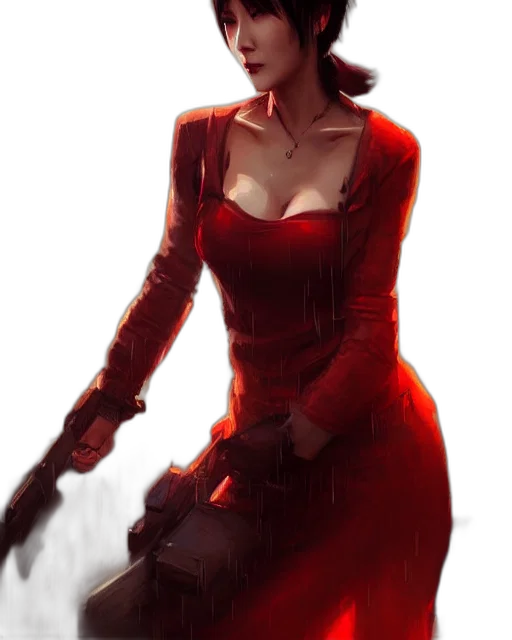 dress, weapon, comic book art, concept art transparent PNG cut-out
