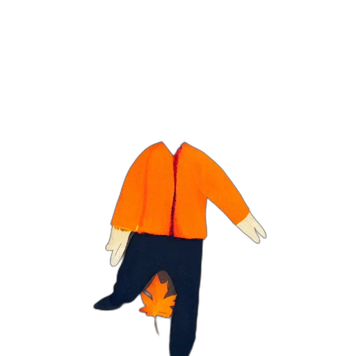 jacket, staff, creature, hat transparent PNG cut-out