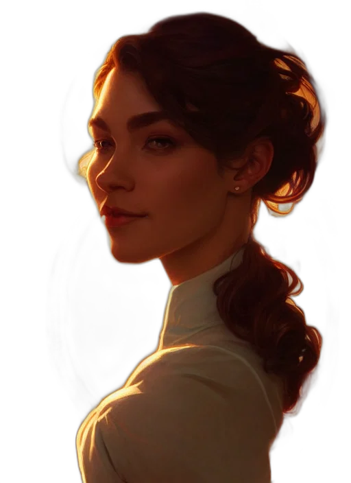 face, crown, dress, staff transparent PNG cut-out