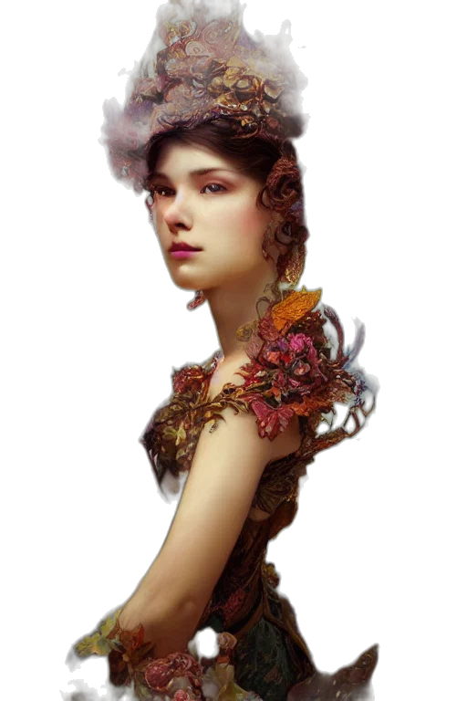 dress, crown, jewelry, face transparent PNG cut-out