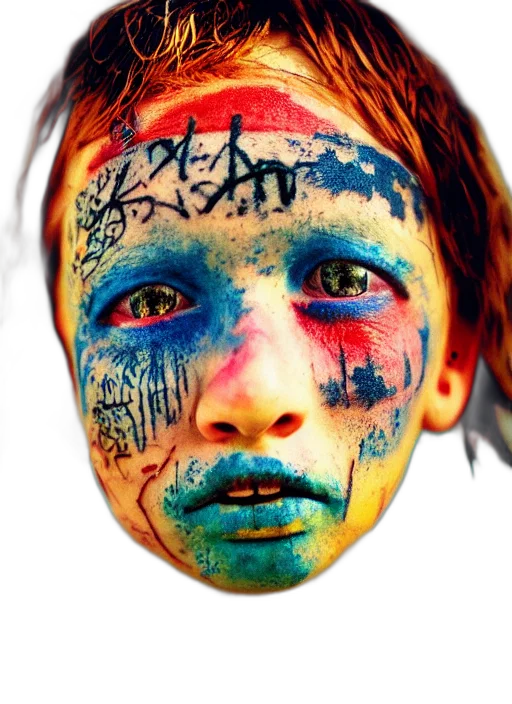face, mask, photorealistic, watercolor transparent PNG cut-out