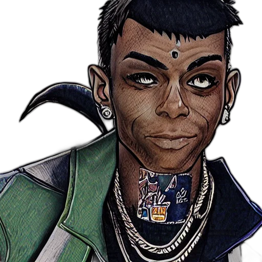 jewelry, face, jacket, dragon transparent PNG cut-out