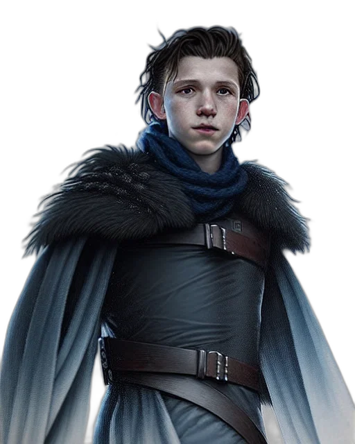 jacket, dragon, staff, fantasy art transparent PNG cut-out