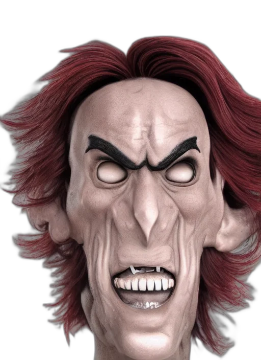 face, mask, creature, 3d render transparent PNG cut-out