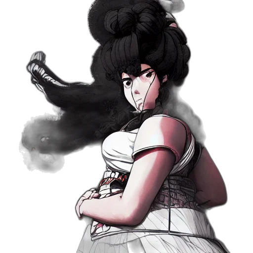 dress, staff, hair, crown transparent PNG cut-out