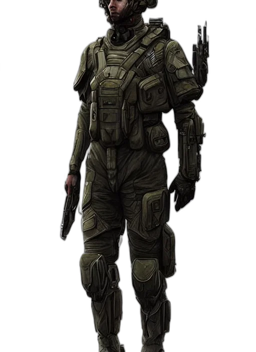 weapon, jacket, staff, concept art transparent PNG cut-out