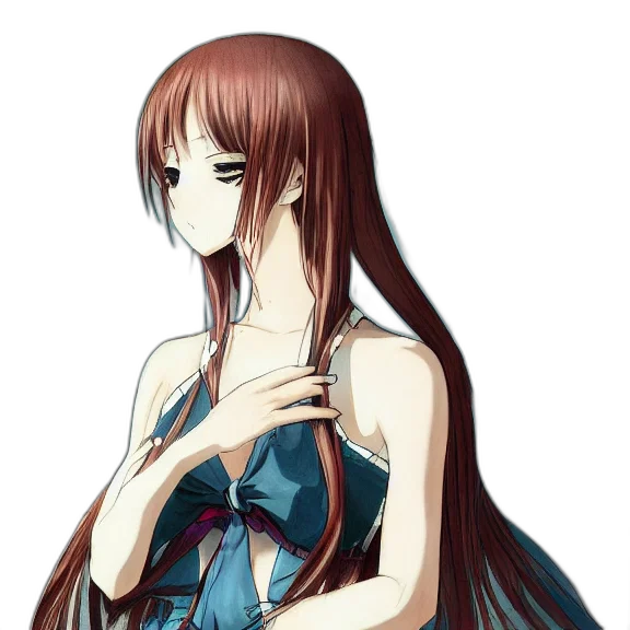 dress, staff, jewelry, hair transparent PNG cut-out