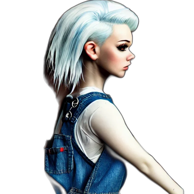 jacket, hair, dress, face transparent PNG cut-out