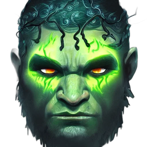 face, mask, creature, fantasy art transparent PNG cut-out