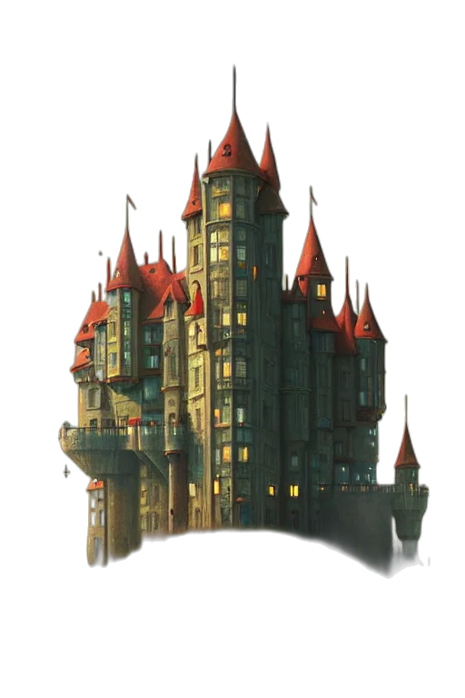 crown, building, staff, concept art transparent PNG cut-out