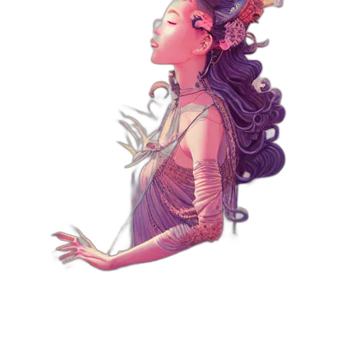 dress, crown, jewelry, fantasy art transparent PNG cut-out