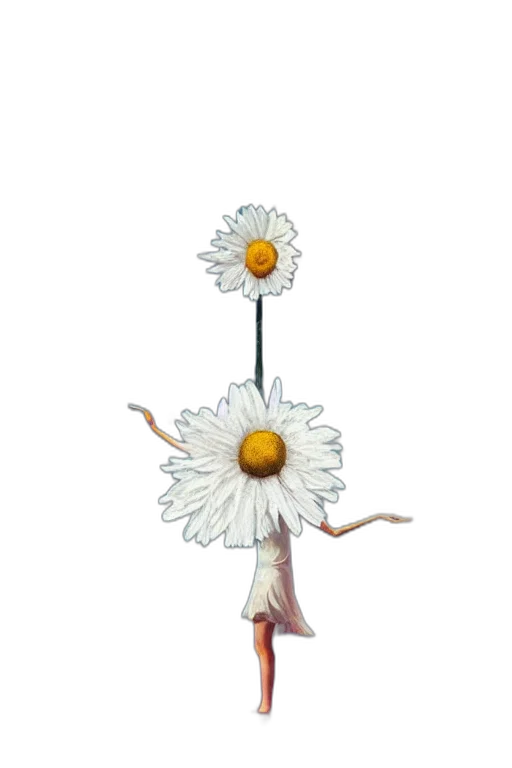flower, staff, crown, dress transparent PNG cut-out