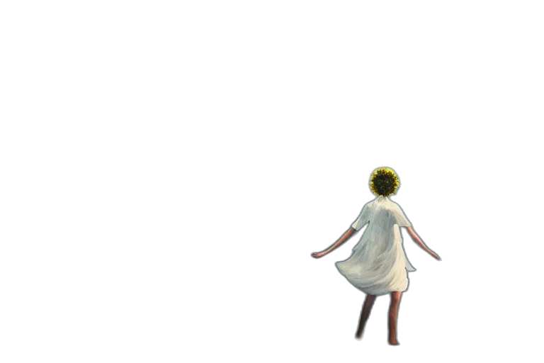 dress, creature, staff, robot transparent PNG cut-out