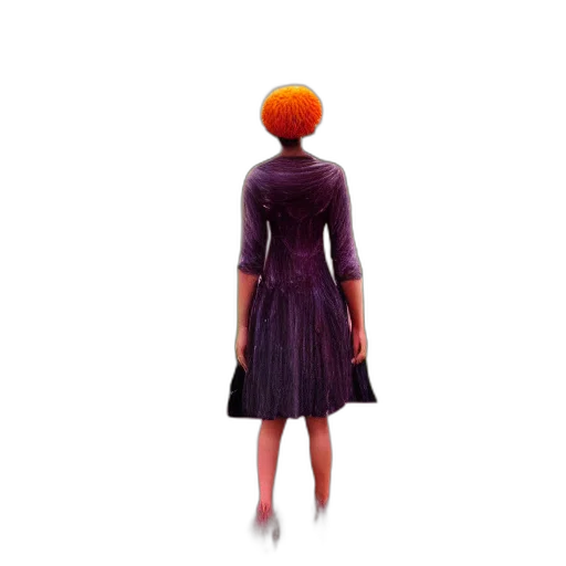 dress, hair, creature, hat transparent PNG cut-out