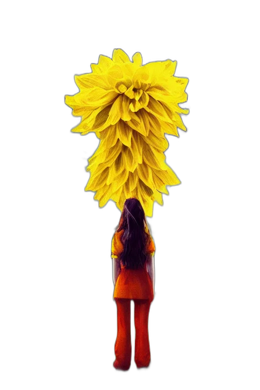 flower, staff, umbrella, dress transparent PNG cut-out
