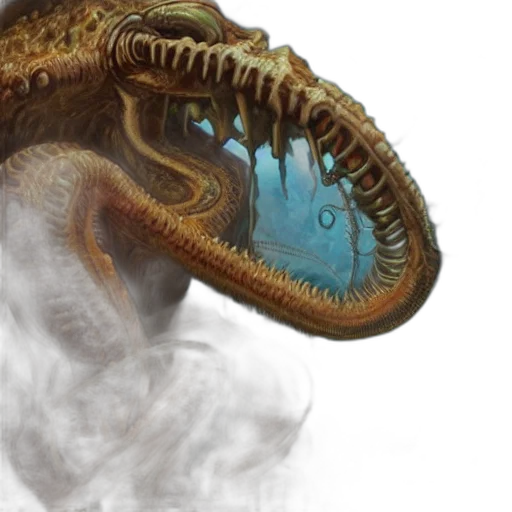 dragon, creature, mask, concept art transparent PNG cut-out