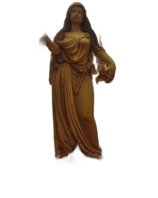 dress, staff, jewelry, 3d render transparent PNG cut-out