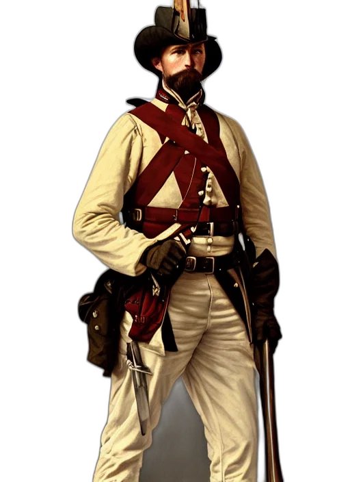 staff, jacket, hat, weapon transparent PNG cut-out