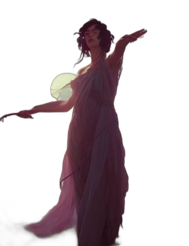 dress, staff, sword, weapon transparent PNG cut-out