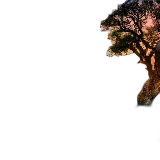 tree, animal, dragon, hair transparent PNG cut-out