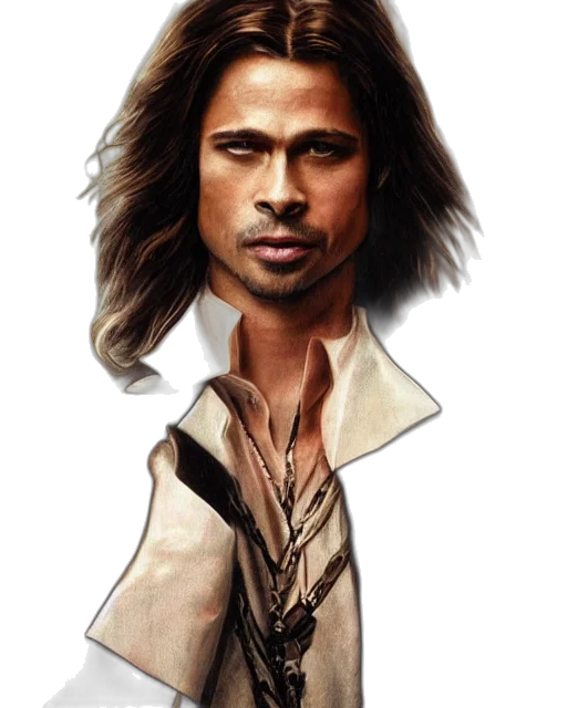 hair, staff, face, jacket transparent PNG cut-out