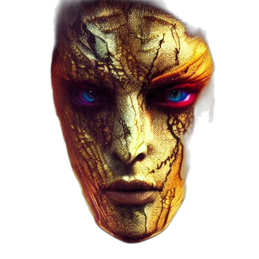 mask, face, robot, creature transparent PNG cut-out