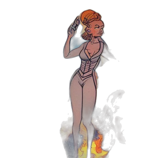 dress, staff, concept art, fantasy art transparent PNG cut-out