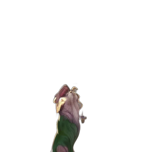 creature, staff, dress, dragon transparent PNG cut-out