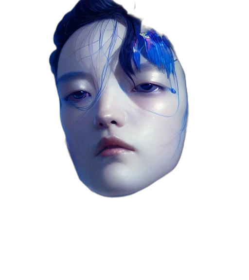 mask, face, creature, robot transparent PNG cut-out