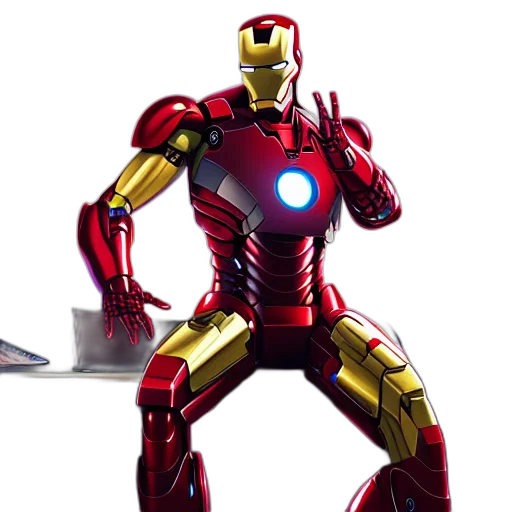robot, 3d render, concept art, comic book art transparent PNG cut-out