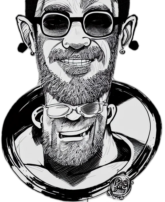 face, mask, cartoon, comic book art transparent PNG cut-out