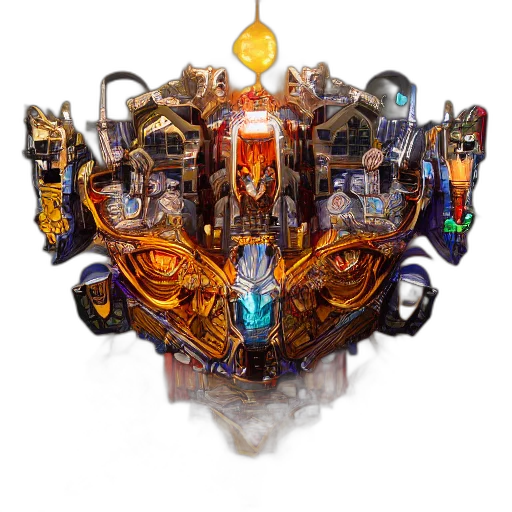 crown, jewelry, mask, robot transparent PNG cut-out