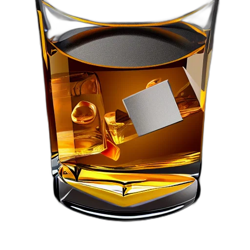 bottle, crown, 3d render, photorealistic transparent PNG cut-out