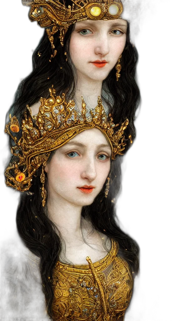 crown, jewelry, face, photorealistic transparent PNG cut-out