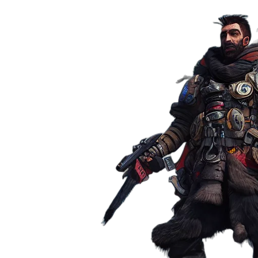weapon, staff, jacket, concept art transparent PNG cut-out