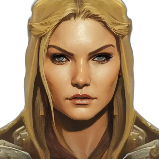 face, staff, crown, fantasy art transparent PNG cut-out