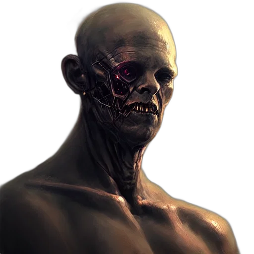 face, creature, mask, staff transparent PNG cut-out