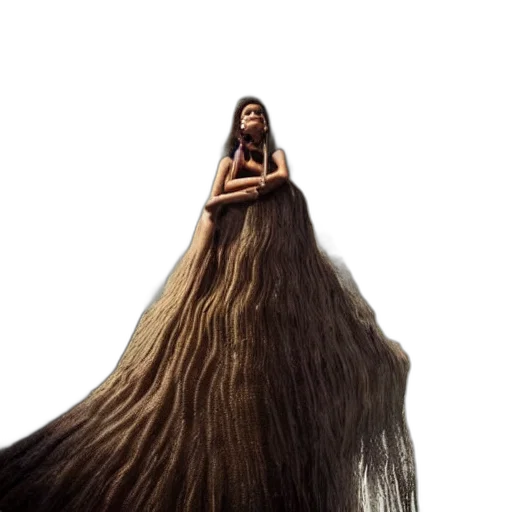hair, dress, creature, animal transparent PNG cut-out