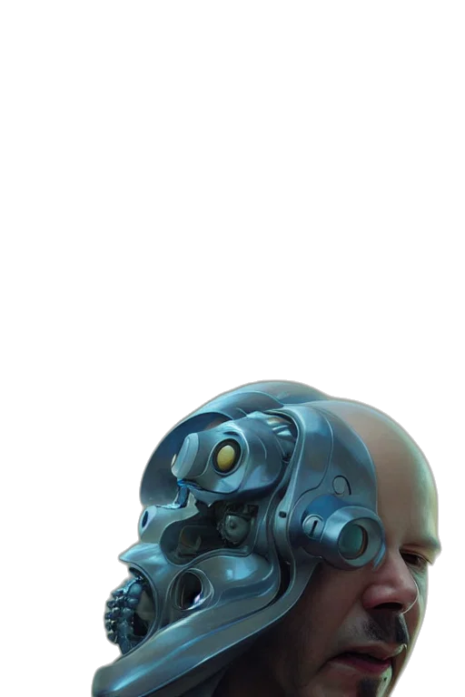 robot, mask, face, weapon transparent PNG cut-out