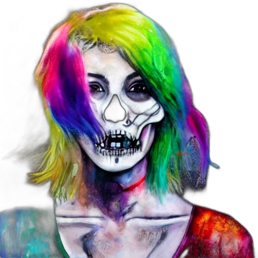 face, mask, watercolor, fantasy art transparent PNG cut-out