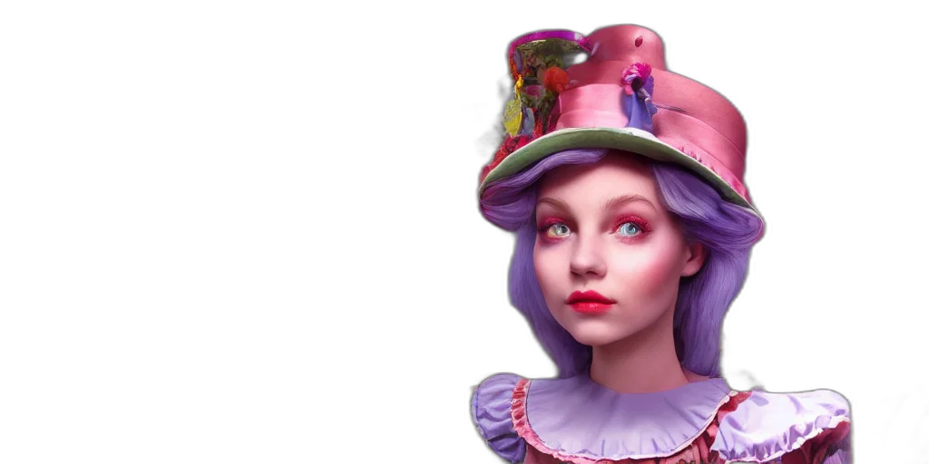 hat, crown, face, 3d render transparent PNG cut-out