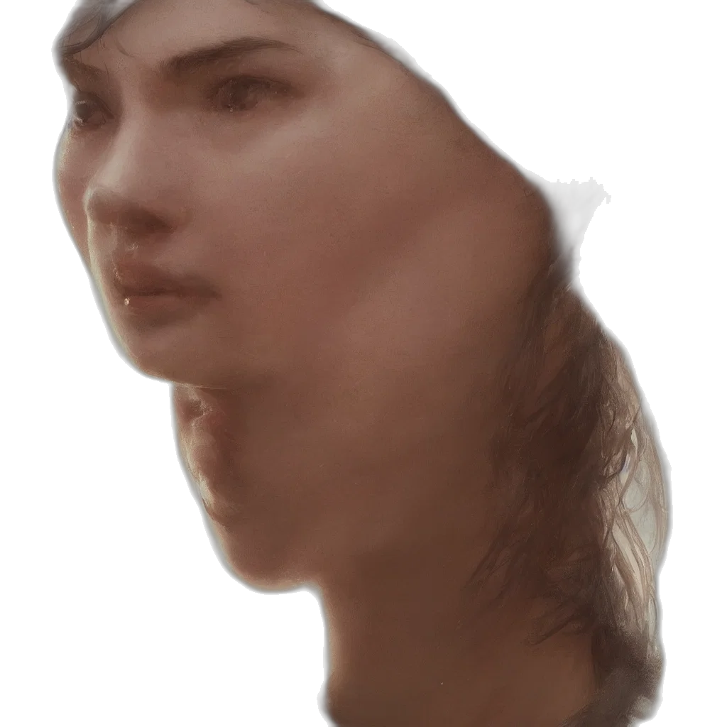 face, hat, hair, mask transparent PNG cut-out