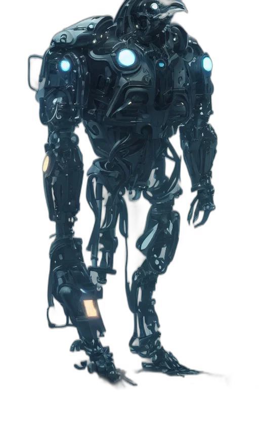robot, weapon, staff, creature transparent PNG cut-out