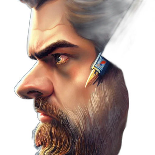 face, staff, hair, photorealistic transparent PNG cut-out