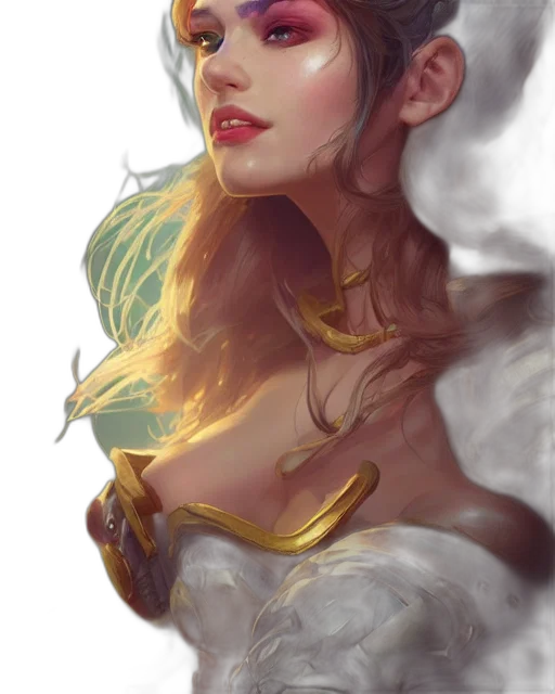 crown, face, jewelry, fantasy art transparent PNG cut-out