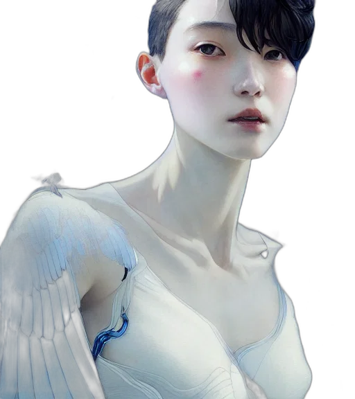 face, robot, dress, creature transparent PNG cut-out