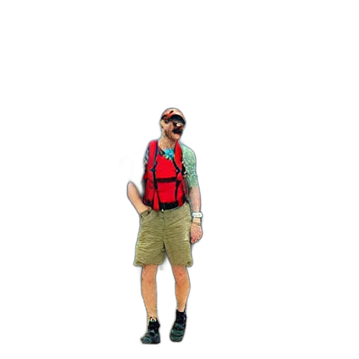 staff, jacket, hat, animal transparent PNG cut-out