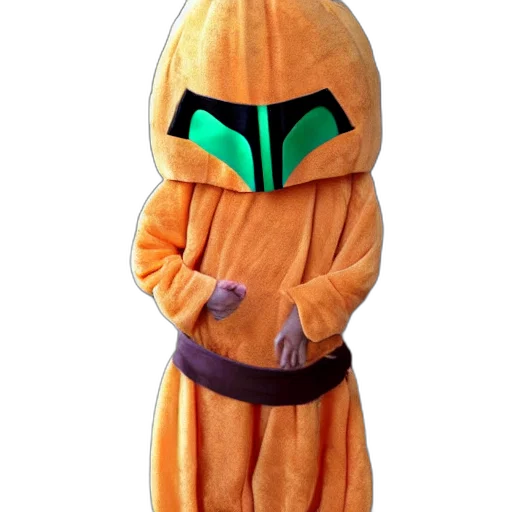 jacket, mask, staff, robot transparent PNG cut-out